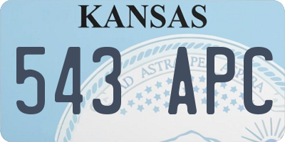 KS license plate 543APC