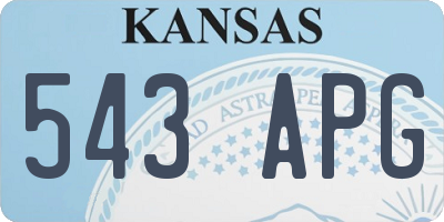 KS license plate 543APG