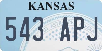 KS license plate 543APJ
