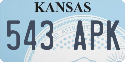 KS license plate 543APK