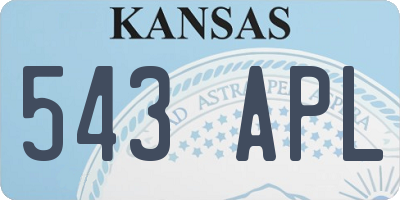 KS license plate 543APL