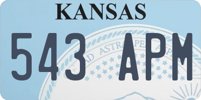 KS license plate 543APM