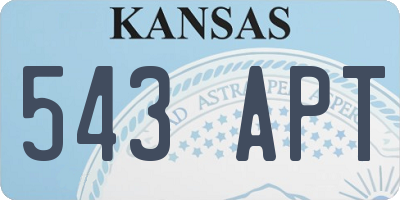KS license plate 543APT