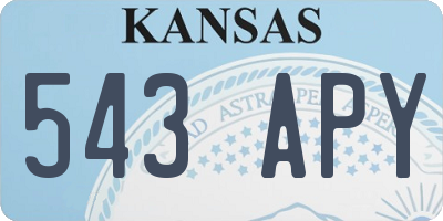 KS license plate 543APY