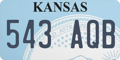 KS license plate 543AQB