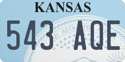 KS license plate 543AQE