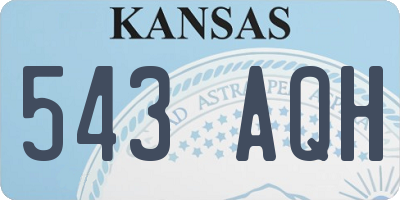 KS license plate 543AQH