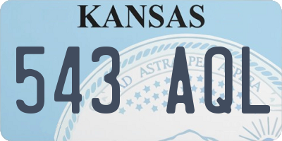 KS license plate 543AQL