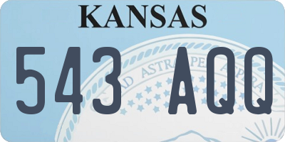 KS license plate 543AQQ