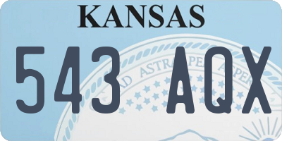 KS license plate 543AQX