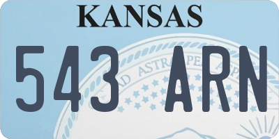 KS license plate 543ARN
