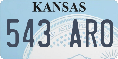 KS license plate 543ARO