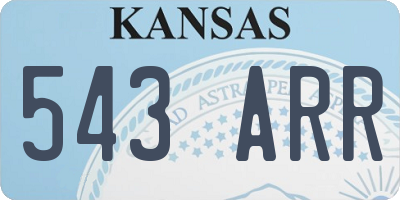 KS license plate 543ARR