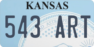 KS license plate 543ART