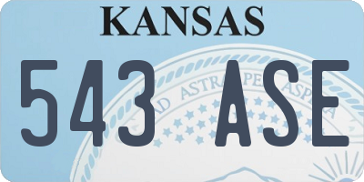 KS license plate 543ASE