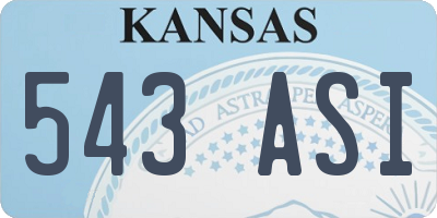 KS license plate 543ASI
