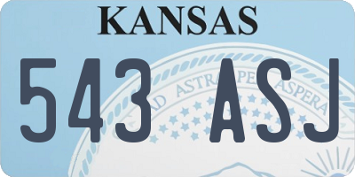KS license plate 543ASJ