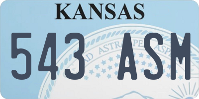 KS license plate 543ASM
