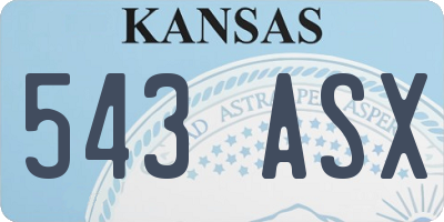 KS license plate 543ASX