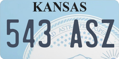 KS license plate 543ASZ