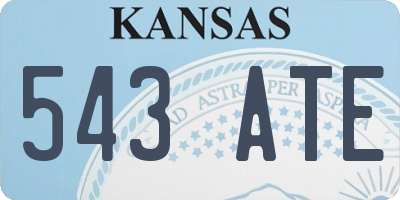 KS license plate 543ATE