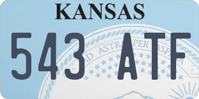 KS license plate 543ATF