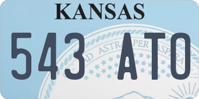 KS license plate 543ATO