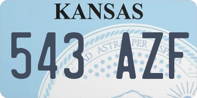 KS license plate 543AZF