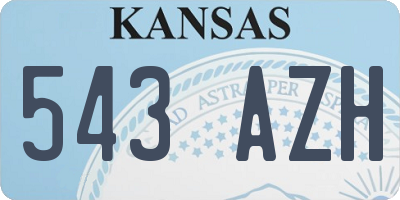 KS license plate 543AZH