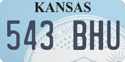 KS license plate 543BHU
