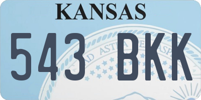 KS license plate 543BKK