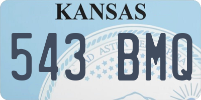KS license plate 543BMQ