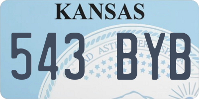 KS license plate 543BYB