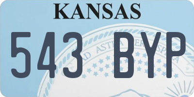 KS license plate 543BYP