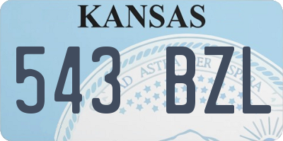 KS license plate 543BZL