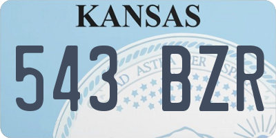 KS license plate 543BZR