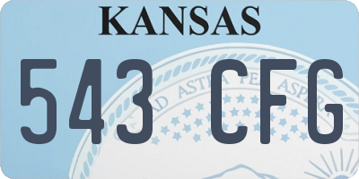 KS license plate 543CFG
