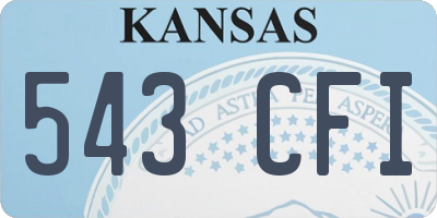 KS license plate 543CFI