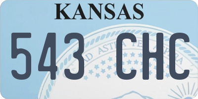 KS license plate 543CHC