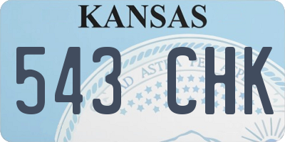 KS license plate 543CHK