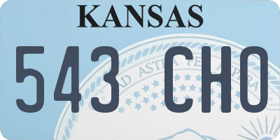 KS license plate 543CHO