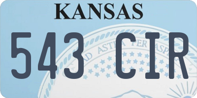 KS license plate 543CIR