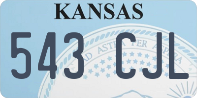 KS license plate 543CJL