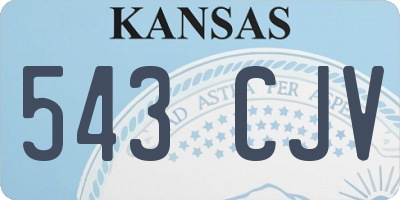 KS license plate 543CJV
