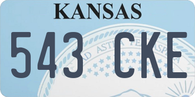 KS license plate 543CKE