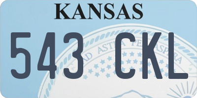 KS license plate 543CKL