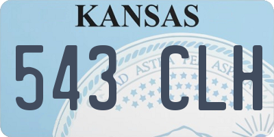 KS license plate 543CLH