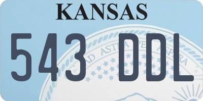 KS license plate 543DDL