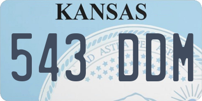 KS license plate 543DDM