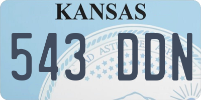 KS license plate 543DDN